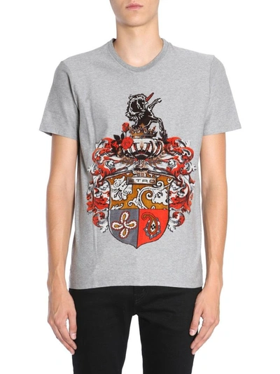 Etro Round Neck T-shirt In Grey