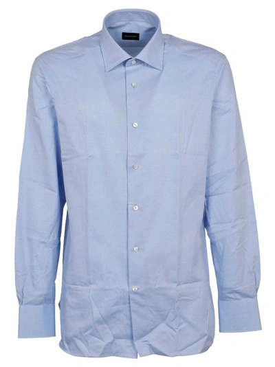 Z Zegna Men's Light Blue Cotton Shirt