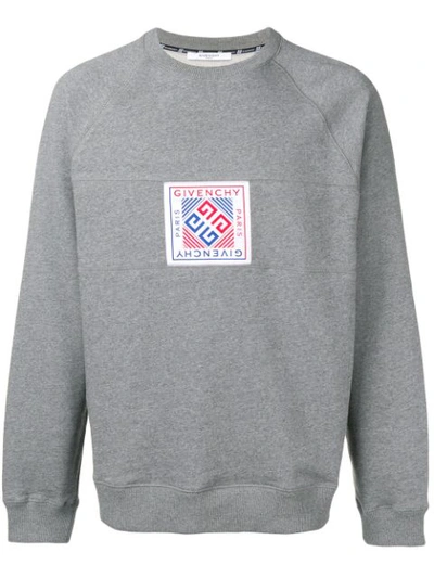 Givenchy Woven Patch Sweatshirt In Grey