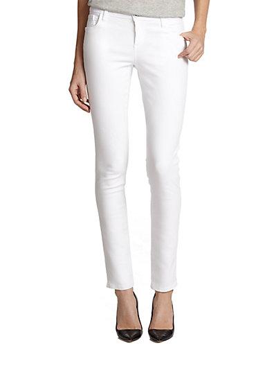 Alice And Olivia Jane Distressed Skinny Jeans In Washed White | ModeSens