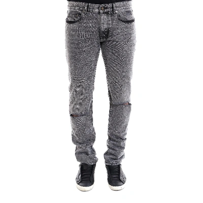 Saint Laurent Grey Cotton Jeans