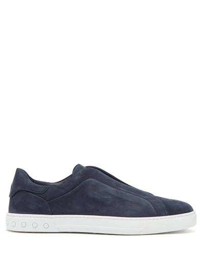 Tod's Slip-on Suede Trainers In Blue