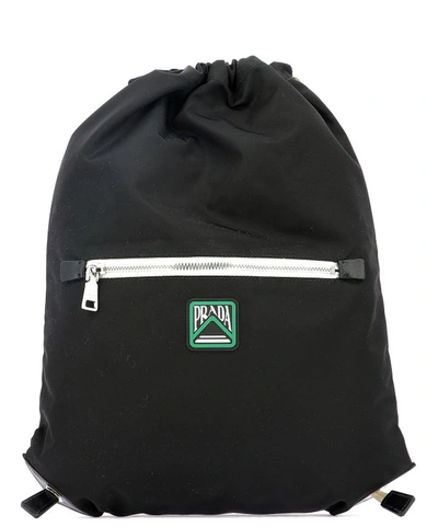 Prada Men's Black Fabric Backpack