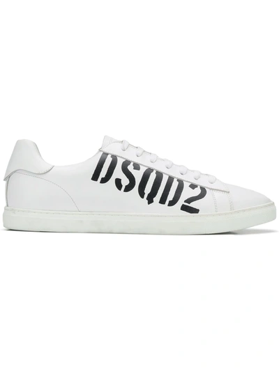 Dsquared2 New Tennis Leather Trainers In White