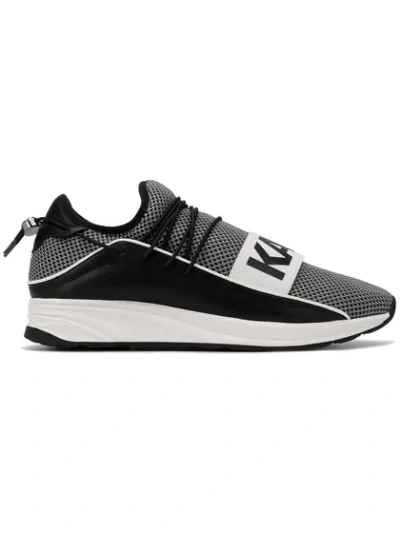Karl Lagerfeld Black Polyamide Slip On Sneakers