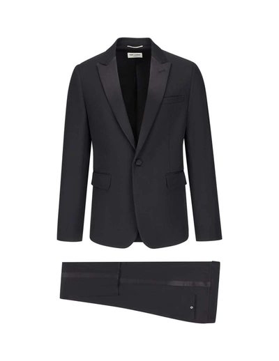 Saint Laurent Black Wool Suit