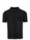 Roberto Collina Button-up Polo Shirt In Black