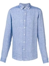 Michael Michael Kors Michael Kors Men's Light Blue Linen Shirt
