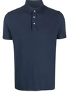 Altea Shortsleeved Buttoned Polo Shirt In Blue