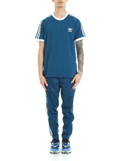 Adidas Originals Men's Dv1564 Blue Cotton T-shirt | ModeSens