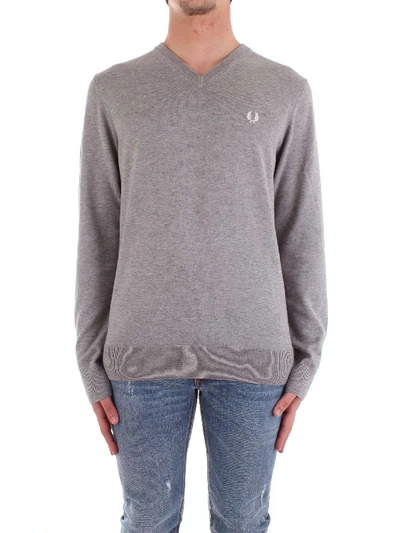 Fred Perry Grey Cotton Sweater