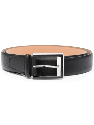 Calvin Klein Jeans Men's Textured Leather Belt In Black