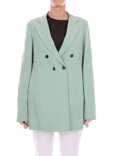 Alysi Women's 108801p8035green Green Cotton Coat