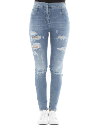 Balmain Blue Cotton Jeans