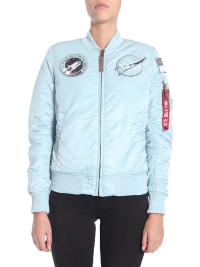 Alpha Industries Blue Polyester Outerwear Jacket