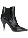 Casadei Black Leather Ankle Boot.