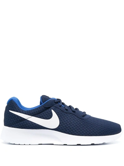 Nike Men's Tanjun Casual Trainers From Finish Line In Midnvy-white