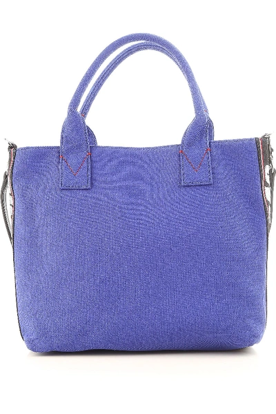 Pinko Blue Fabric Handbag