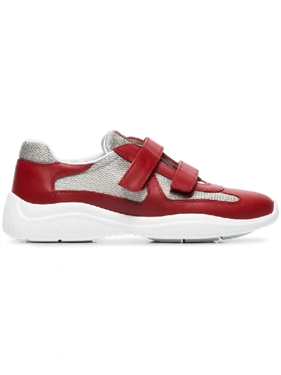 Prada Women's 1e796i6gwf0011 Red Leather Sneakers