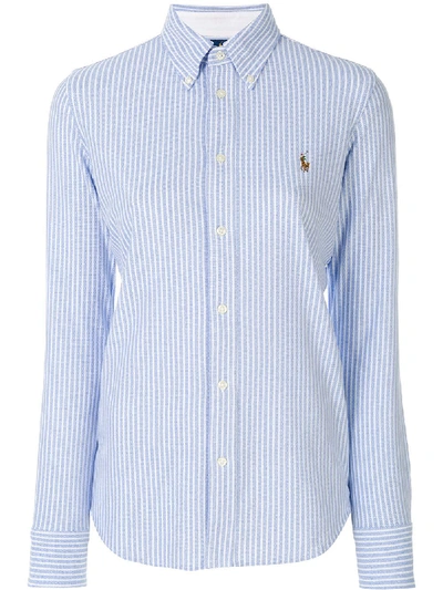 POLO RALPH LAUREN WOMEN'S 211664416002 LIGHT BLUE COTTON SHIRT 211664416002