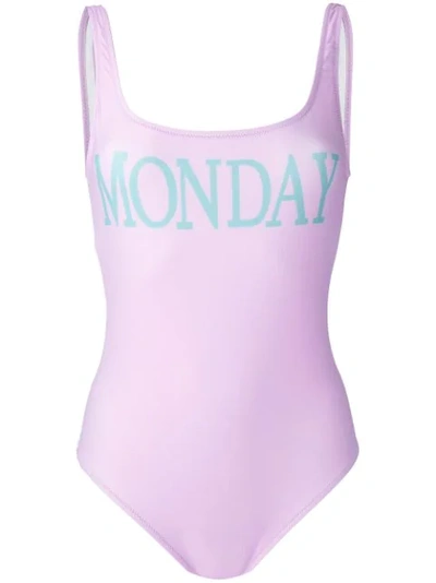 Alberta Ferretti Monday One Piece Swimsuit In Purple