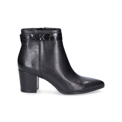 Michael Kors Black Leather Ankle Boots