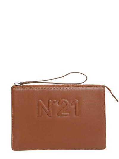 N°21 Brown Leather Clutch