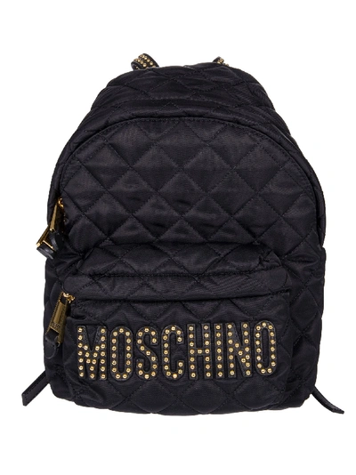 Moschino Black Polyester Backpack