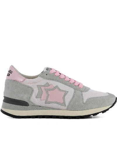 Atlantic Stars Women's Alhenarbnynpgae Grey/pink Fabric Sneakers
