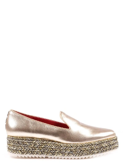 Alberto Gozzi Women's Gold Leather Loafers