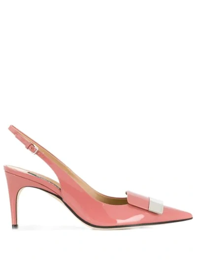 Sergio Rossi Women's A80290mviv015870 Pink Patent Leather Pumps