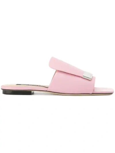 Sergio Rossi Pink Leather Sandals