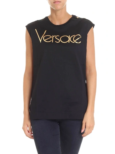 Versace Women's A80339a201952a1008 Black Cotton Tank Top