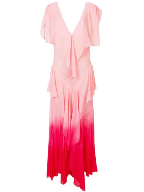 ombre silk dress