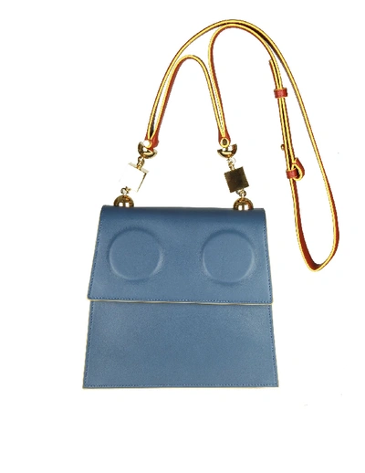Marni Women's Bmmp0002u0lv759z1z44 Blue Leather Shoulder Bag