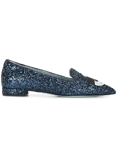 Chiara Ferragni Women's Blue Polyester Loafers