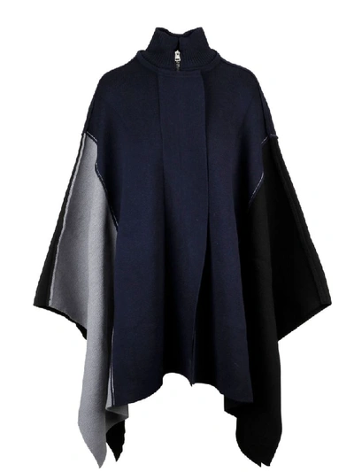 Chloé Asymmetric Poncho In Blue