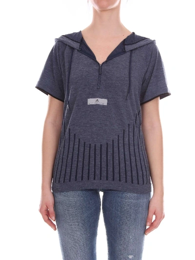 Adidas By Stella Mccartney Women's Cf3974 Grey Polyester T-shirt