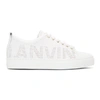 Lanvin 20mm Perforated Logo Leather Sneakers In White