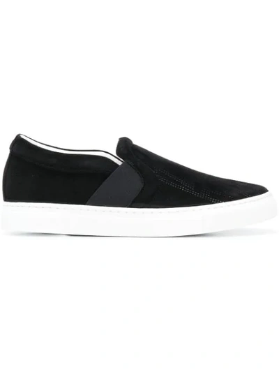 Lanvin Slip-on With Openworked Logo In Black