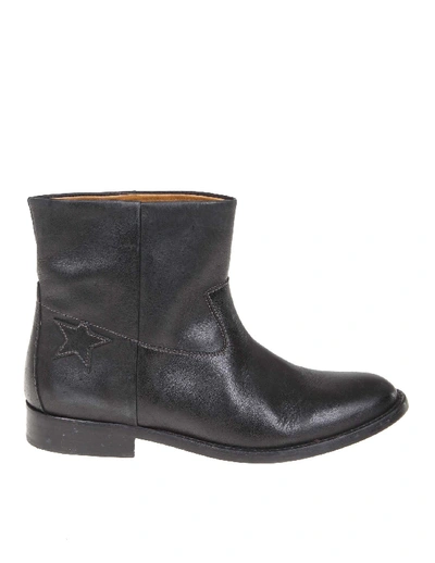 Golden Goose Black Leather Ankle Boots