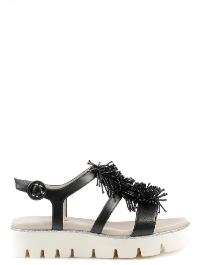 Alberto Gozzi Women's Black Leather Sandals