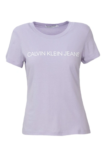 Calvin Klein Jeans Est.1978 Women's J20j207940purple Purple Cotton T-shirt
