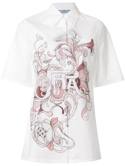 Prada Short Sleeve Shirt In White