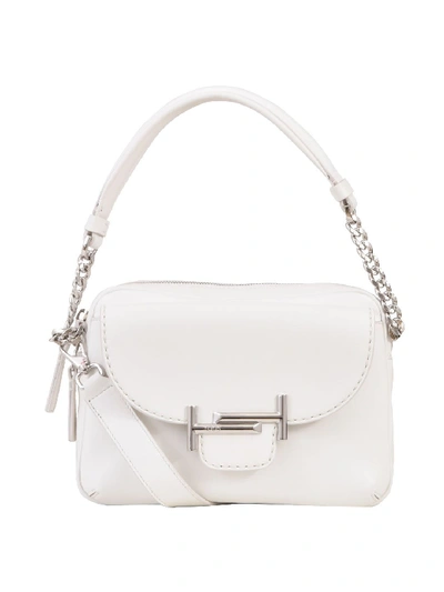 Tod's White Leather Shoulder Bag