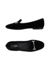 Tod's Mini Double T Velvet Loafers In Black