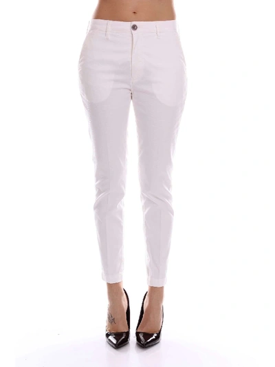 Barba Women's 8411white White Cotton Pants