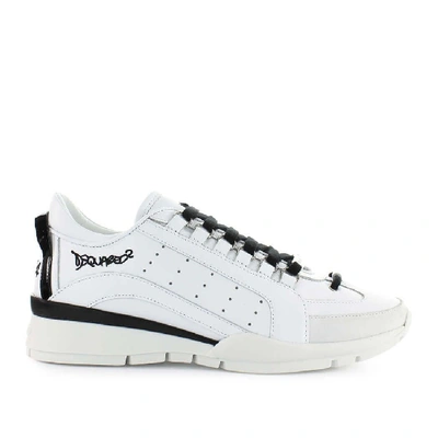 Dsquared2 Women's Snw040406500001m072 White Leather Sneakers