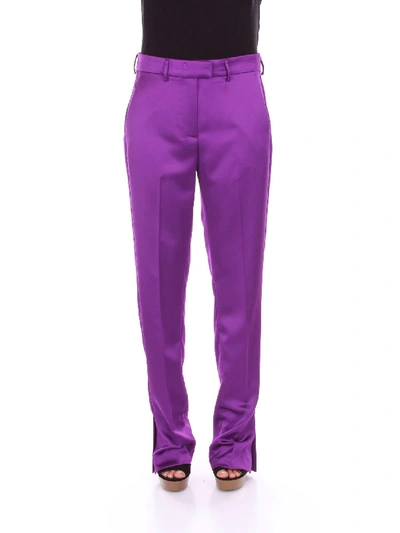 Msgm Women's 2442mdp116b18430214 Purple Cotton Pants