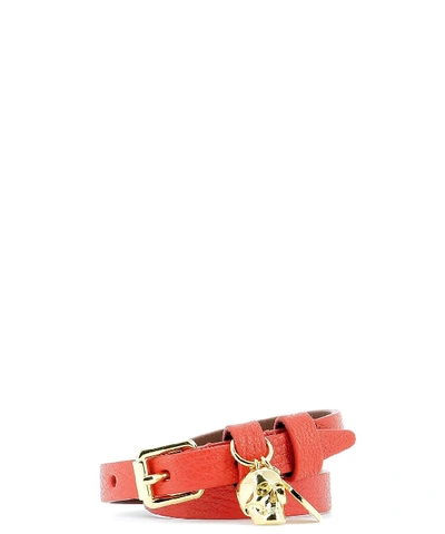 Alexander Mcqueen Women's 551155dzp0m6248 Red Leather Bracelet